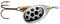 Mepps Spinner Aglia Silber/schwarz Gr.2-4 50g