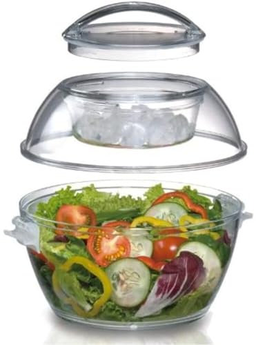 Prodyne Acrylic Iced Up Salad to Go Bowl, 5.5 Qt.
