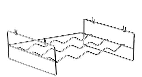 Premier 4 Bottle Wine Rack, Chrome, Wire, Silver, 34 x 36 x 11 cm