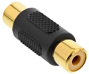 InLine Audio Adapter, Cinch Buchse an Cinch Buchse, vergoldet