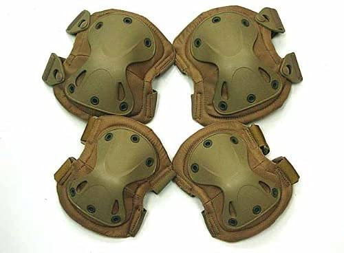 FIRECLUB Airsoft SWAT X-Cap Airsoft Paintball Knee & Elbow Pads Tan