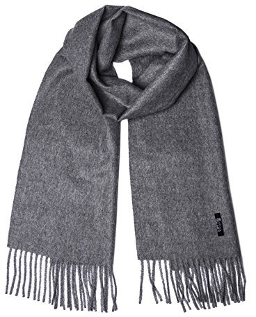 Mitos Natural Elegance Hipster Schal aus 100% Wolle Alpaka, eleganter Winterschal, Wollschal aus feiner 100% Alpaka Wolle, weich, warm, pures elegantes Naturhaar unisex, natur, Grau,