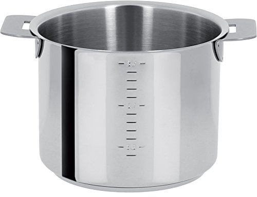 Cristel - CHG14Q - Casserole haute graduée inox 14cm - sans poignée amovible - Collection Mutine
