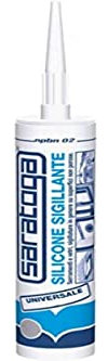 SARATOGA, Silicone puro Trasparente 280 Ml Cartuccia