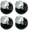 New World Gas Hob Oven Cooker Knobs Flame Control Switch (Pack of 4, Black / Silver)