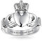 Bling Jewelry Personalisieren Sie Unisex Herz Band Bff Keltische Irische Freundschaft Paare Versprechen Claddagh Ring Für Männer Frauen Teenager Silber Ton Edelstahl Brauch Graviert
