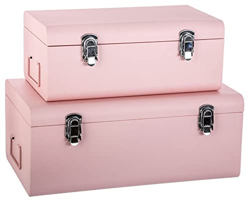 Atmosphera - 2er-Set Kinderkantinen - rosa - Metall - Rosa