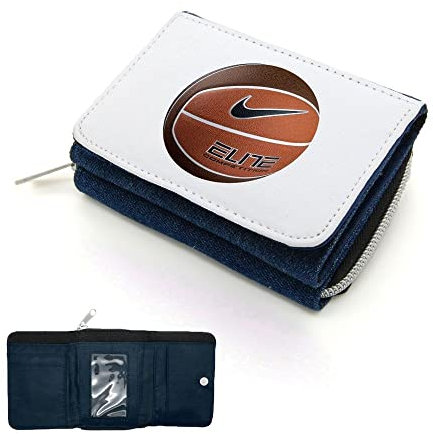 Mygoodprice Portefeuille à rabat porte-monnaie ballon de basket Jean