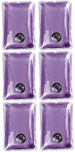 Taschenwärmer 1/2 / 4/6 oder 10 Stück NACH ISO 13485 Zertifiziert Handwärmer Heat Pads Fingerwärmer Gel - Pads Thermopads in vielen Ausführungen Mengen von notrash2003® (Violett - 6 Stück)