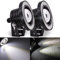 KATUR 2 stücke High Power 3 Projektor Universal Weiß Nebelscheinwerfer Weiß COB Halo Angel Eye Ringe DRL Fahrscheinwerferlampen