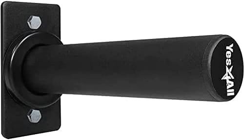 Yes4All 8NFL Wall Mounted Weight Plate Holder – 5cm Olympic Weight Plate Storage, Sold in Single, Black