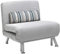 HOMCOM Linen Single Chair Bed, 3-in-1 Convertible Sleeper Chair with Adjustable Backrest, Pillow, for Living Room, Bedroom, Light Grey