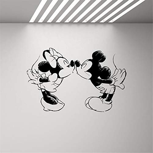 Mickey Mouse Wandaufkleber Aufkleber Mickey Mouse Minnie Mouse Kissing Wandtattoo Kinder Schlafzimmer Kinderzimmer Hochzeit Cartoon Dekor