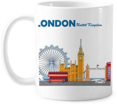 London Eye Tasse à double étages en céramique pour bus, graffiti