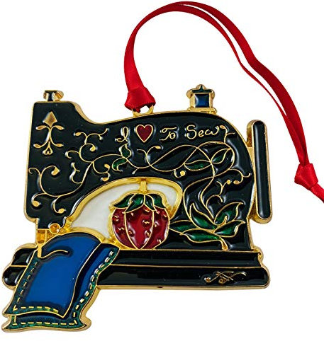 Nähmaschinen-Ornament, Christbaumschmuck, Weihnachtsbaum-Dekoration, Love to Sew, Feriendekoration