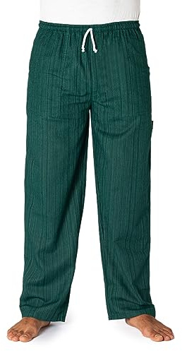 PANASIAM Stoffhose Damen & Herren - leichte Sommerhose - Bundhose Lini | Unisex Freizeithose Loose Fit, 100% Baumwolle, blickdicht, bequem & praktisch - Gummibund, Tunnelzug & 3 Taschen, Relaxhose