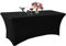NSSONBEN Schwarz Stretch Tischdecke,Dehnbare Tischdecke, Stehtisch Hussen Spandex Tight Fit, rechteckige Tisch Cover-dj, Messen Party L183*76 * 76cm