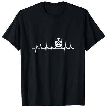 Eisenbahn Tshirt Herzschlag Lokomotiven Lokführer T-Shirt