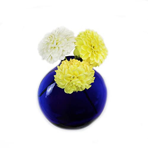 mitienda mit Liebe gemacht Vaso da fiori da appendere alla parete, Anfora, blu, vaso da fiori soffiato a bocca, vaso da appendere