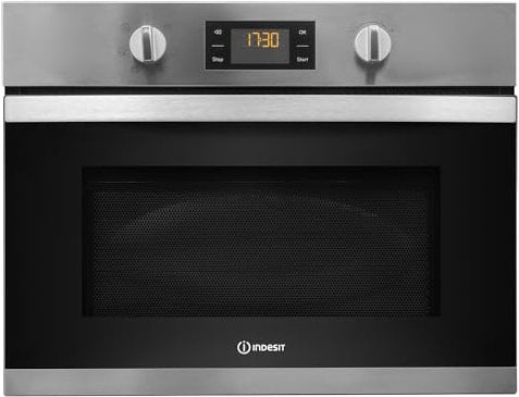 Indesit 40L 900W Built-in Microwave with Grill - Stainless Steel