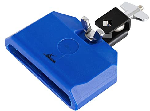 XDrum PB1-BU Percussion Block High - Aus unverwüstlichem Kunststoff - Pitch: High - Abnehmbare Halterung - Blau