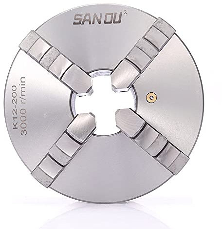 4 Backenfutter 80/100/125mm Vierbackenfutter Dreibackenfutter Drehbank Chuck|Wende-Gusseisen-Einstellung Selbstzentrierend (125mm)
