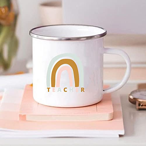 Tazze Personalizzate Tazze In Ceramica Personalizzate Tazze Da Campeggio Tazze Smaltate Arcobaleno Tazza Personalizzata Creativa Per Bambini Bere Caffè Succo D'acqua Tazze Di Latte Manico Bicchieri