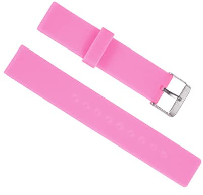 sourcing map Soft Rubber Watch Band 12mm Width, Replacement Silicone Watch Strap, Pink
