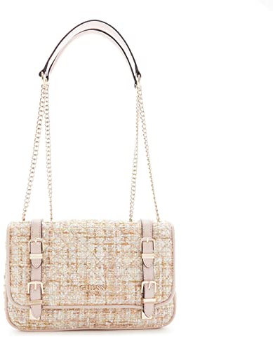 Guess US Adam Crossbody aus Tweed, gesteppt, wandelbar, Gold Multi, Einheitsgröße