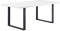 MOG CASA Mesa de Comedor Macon 140x80 cm Mesa de Cocina, Madera y Patas en Metal (Blanco + Negro)
