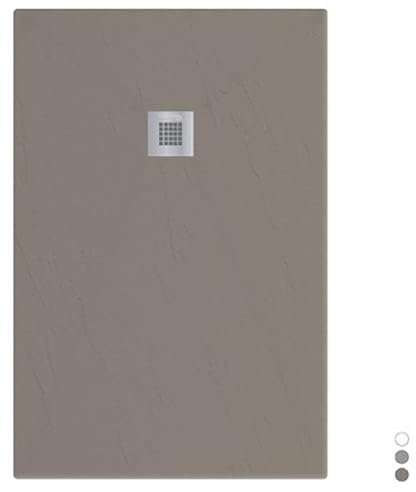 Duschtasse Modell Estasi rechteckig Taupe - 80 x 130 cm