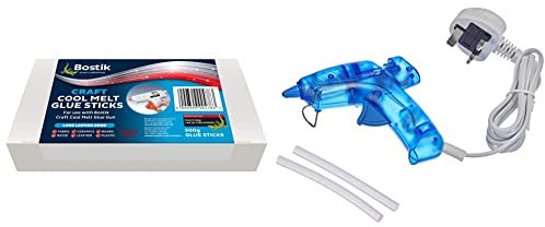 Bostik 30813562 Craft Cool Melt Glue Sticks For Use With Cool Melt Glue Gun, 500g (26 Sticks), Clear & Stick It! Cool Melt Glue Gun