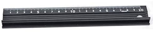 ANKROYU Schneidelineal Aluminiumlegierung, Rutschfestes Schneidelineal, Sicherheitslineal Mit Schutz, L Typ Aluminium Messwerkzeuge, Hardware Zubehör Für Längenmessung, Gerades Schneiden, DIY(20cm)
