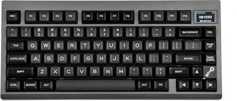 EPOMAKER TH80 PRO V2 Wireless Gaming Keyboard with RGB Screen, VIA Programmable Gasket Mechanical Keyboard, 75% Bluetooth/2.4Ghz/USB-C Creamy Keyboard (Shadow Black, Budgerigar Switch)