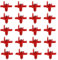 ECSiNG 20 Stück Horizontale Hühnernippeltränke Automatische Geflügelnippel Hühnertränke Horizontale Seitenmontage für Hühner Enten Wachteln und Anderes Geflügel