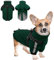 CITÉTOILE Warmer Hundejacke mit Geschirr, Winddichte Hundemantel für Kaltes Wetter, Hundebekleidung mit Reißverschlüssen und Lockeren Bündchen für Hunde, Grün, M