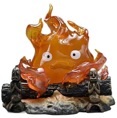 Yawdil Cartoon-Kalzifer-Objekt, Lampe, Cartoon-Anime, 12 cm, Kerze, Desktop-Actionfigur, Modell, Statue, PVC-Modell-Kollektion, Ornament-Spielzeug