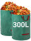 Velway Gartensack 2x300L Gartenabfallsack Laubsack - Stabil Selbststehend mit 4 Griffen, Robust & Wasserdicht - Wiederverwendbar & Faltbar für Grünschnitt, Laub, Rasenschnitt, Gartenabfälle