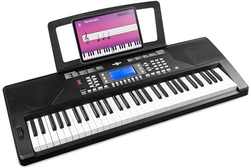MAX Rhapsody61P Electric Keyboard, 61 Keys Touch Sensitive Music Keyboard with Pitch Bend, Beginner Electronic Keyboard for Adults and Kids, Built-in Speakers, 6 Months Lessons