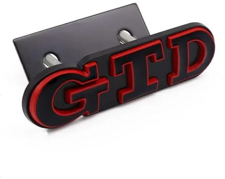 GEOLXD 3D Metall Auto Front Grill Emblem Abzeichen Hinten Stamm Aufkleber Zubehör(Grille Black Red)