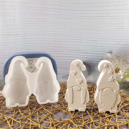 Stampo in silicone per Natale, stampi in silicone, per Natale, a forma di stella, per gesso, per versare l'albero di Natale, fai da te, set di stampi per candele in resina epossidica (1)