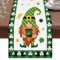 St Patricks Day deko tischläufer grün , st. Patricks Day tischdeko , Gnom Kleeblatt deko Motive tischläufer leinen , Geeignet für Küche, Bar, Esstisch st. Patricks Day deko