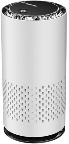 Purificatore d'aria per auto, filtro dell'aria con luce notturna a LED, purificatore d'aria portatile per camera da letto, casa, ufficio, computer desktop, piccolo purificatore d'aria per viaggi, per