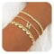 VIROMY Gold Bracelets for Women 14K Gold Plated M Initial Layered Bracelet Minimalist Twisted Rope Heart Bead Link Dainty Name Jewellery Gifts for Her
