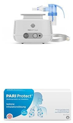 Bundle aus PARI Boy Classic, Inhalationsgerät Zur Behandlung von Atemwegserkrankungen, für Kinder Ab 4 Jahren Und Erwachsene + Pari ProtECT Inhalationslösung, 20 x 2,5 ml