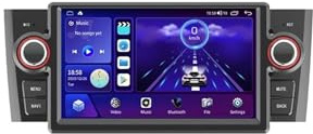 Radio para Coche Android 12 de 7 Pulgadas, Radio 2DIN HD con Pantalla táctil, navegación GPS, CarPlay inalámbrico y Android Auto para Fiat Grande Punto Linea 2007-2012
