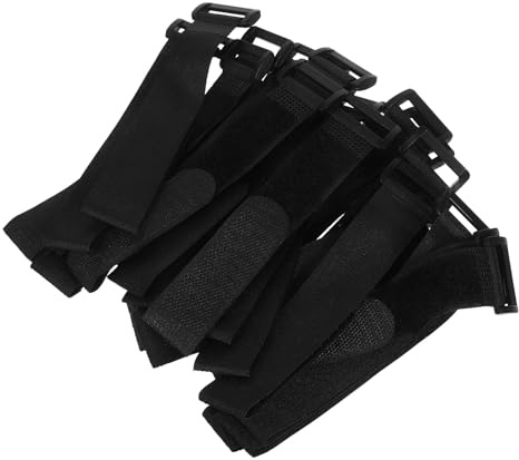 Ipetboom Correas Organizadoras de Cables de Nailon Reutilizables y Ajustables con Hebilla, 25 Piezas para Oficina y Hogar, Bridas de Alta Resistencia y Fácil Uso