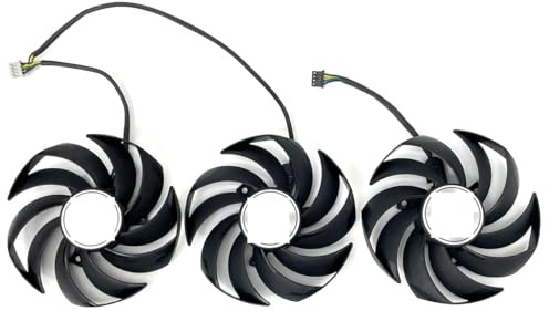 SHANGYG PLD09210S12HH RX 6800XT Gaming X Trio Fan Für MSI für RTX 3060 Ti 3070 3080 3090 für Grafikkarte lüfter Ersatzteile(Black 3-Fan)