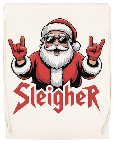 MAGITONE Sleigher Santa Claus Unisex Sporttasche Beige Gym Sack Unisex Sport Bag Beige Gym Sack