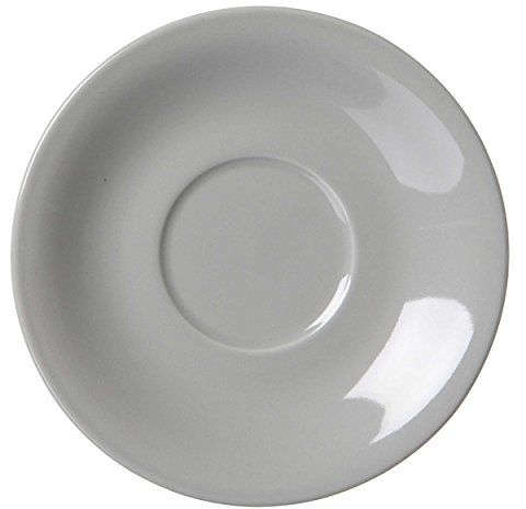 Ritzenhoff & Breker Doppio Jumbountertasse, 1 Stück, Grau, ø 17 cm, XXL Milchkaffee Unterteller, Untere aus Porzellan, Buntes Mix & Match Geschirr, Spülmaschinengeeignet